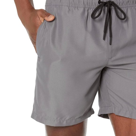 Amazon Essentials Men's 7" Quick-Dry Charcoal Drawstring Swim Trunk Sz L & XL - Picture 10 of 11